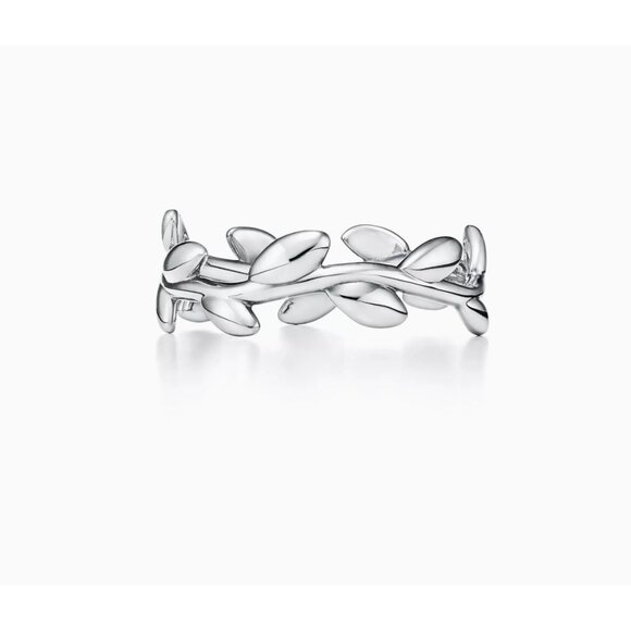 Tiffany & Co. Paloma Picasso Olive Leaf Band Ring in Sterling Silver Size 6 - Picture 1 of 9